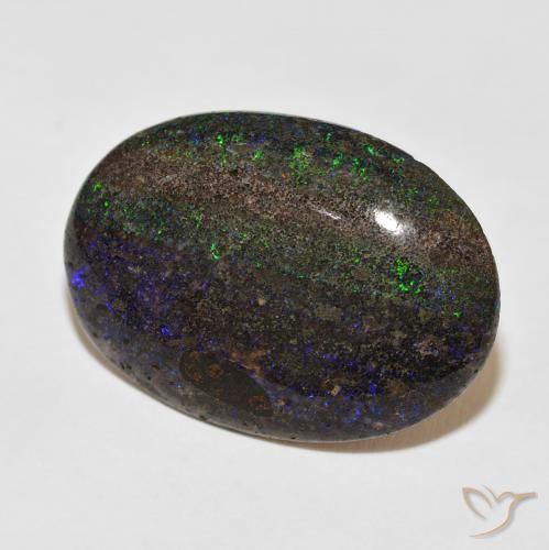 Opale matricielle Multicolore naturelle ovale, 24.47 ct, Opaque
