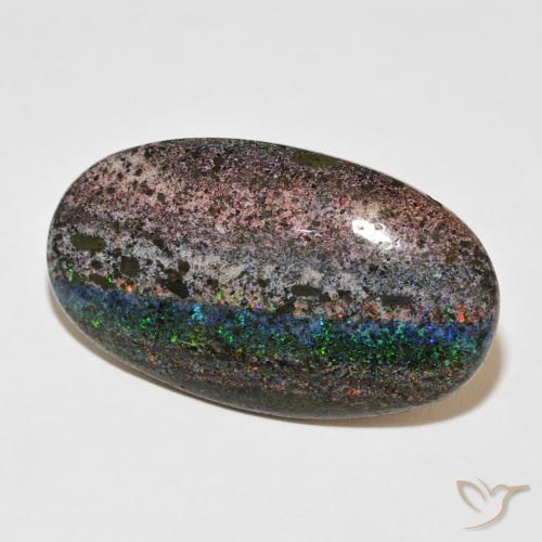 Opale matricielle Multicolore naturelle ovale, 47.65 ct, Opaque