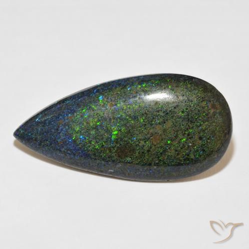 31.16ct Naturel Multicolore Opale matricielle, En forme de poire, Opaque
