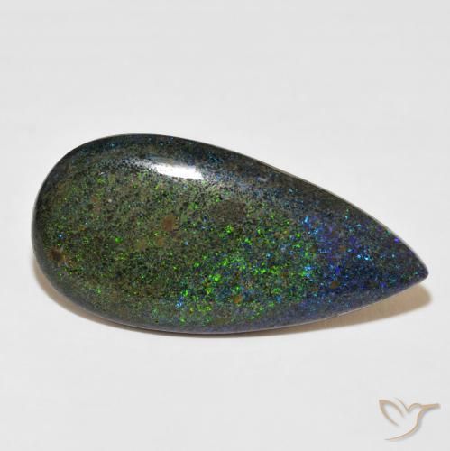 Opale matricielle Multicolore naturelle En forme de poire, 31.16 ct, Opaque