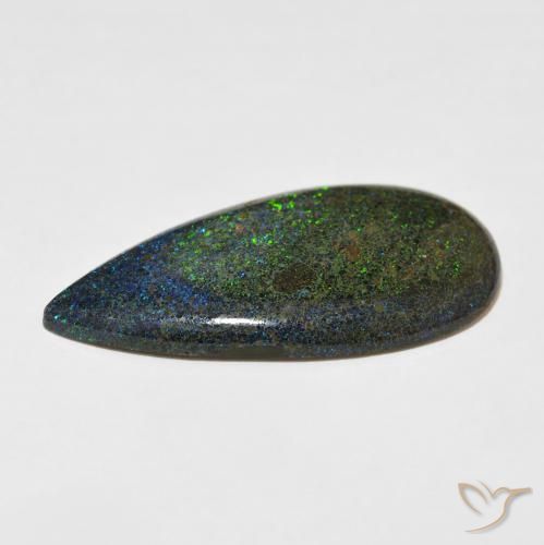 Opale matricielle Multicolore naturelle En forme de poire, 31.16 ct, Opaque