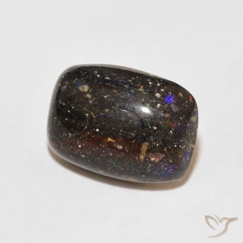 Opale matricielle Multicolore naturelle Coussin, 6.86 ct, Opaque