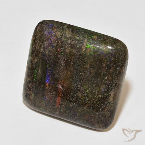 Opale matricielle Multicolore naturelle Coussin, 51.05 ct, Opaque