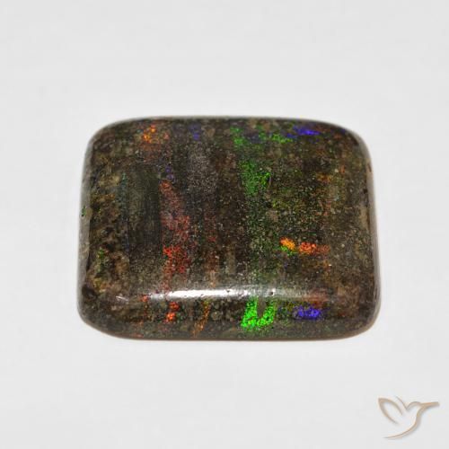 Opale matricielle Multicolore naturelle Coussin, 51.05 ct, Opaque