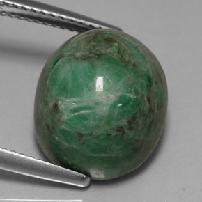Maw-sit-sit vert naturelle coupe ovale, 11,79 ct, opaque