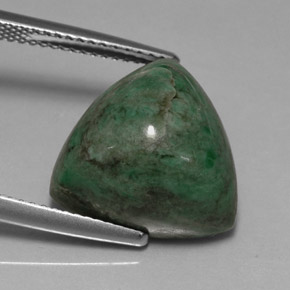 Maw-sit-sit vert naturelle trillion, 12,52 ct, opaque