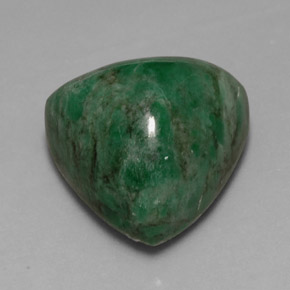 Maw-sit-sit vert naturelle trillion, 13,35 ct, opaque