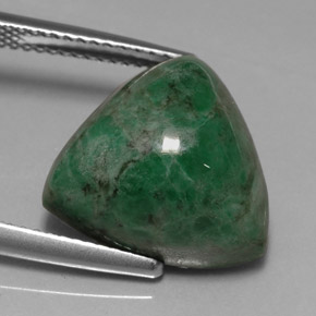 Maw-sit-sit vert naturelle trillion, 13,35 ct, opaque