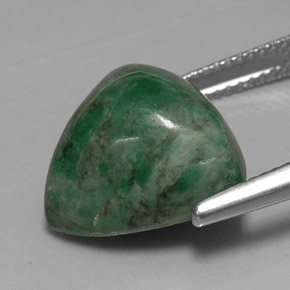 Maw-sit-sit vert naturelle trillion, 13,35 ct, opaque