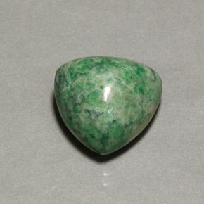 Maw-sit-sit vert naturelle trillion, 12,16 ct, opaque