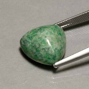 Maw-sit-sit vert naturelle trillion, 12,16 ct, opaque