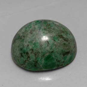 Maw-sit-sit vert naturelle coupe ovale, 9,84 ct, opaque