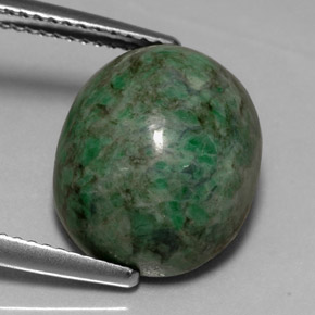Maw-sit-sit vert naturelle coupe ovale, 9,84 ct, opaque