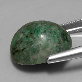 Maw-sit-sit vert naturelle coupe ovale, 9,84 ct, opaque