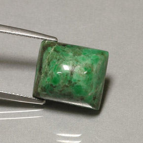 Maw-sit-sit vert naturelle baguette, 13,48 ct, opaque