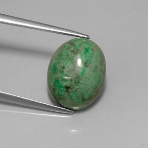 Maw-sit-sit vert naturelle coupe ovale, 8,57 ct, opaque