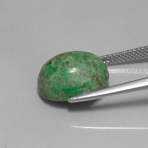 Maw-sit-sit vert naturelle coupe ovale, 8,57 ct, opaque