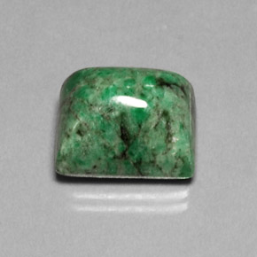 Maw-sit-sit vert naturelle baguette, 15,19 ct, opaque