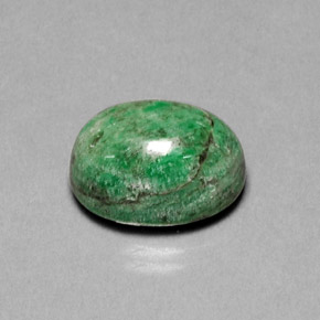 Maw-sit-sit vert naturelle coupe ovale, 11,30 ct, opaque
