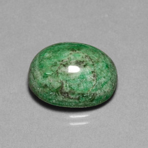 Maw-sit-sit vert naturelle coupe ovale, 13,55 ct, opaque