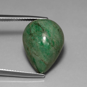 Maw-sit-sit vert naturelle en forme de poire, 19,99 ct, opaque