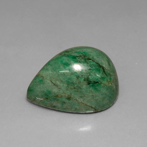 Maw-sit-sit vert naturelle en forme de poire, 19,99 ct, opaque