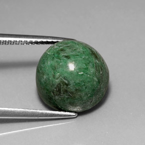 Maw-sit-sit vert naturelle coupe roude, 8,75 ct, opaque