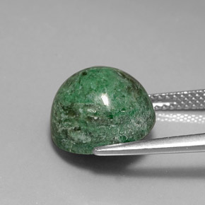 Maw-sit-sit vert naturelle coupe roude, 8,75 ct, opaque