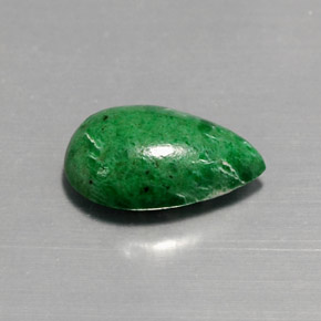 Maw-sit-sit vert naturelle en forme de poire, 4,24 ct, opaque