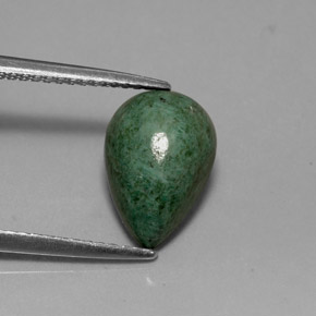 Maw-sit-sit vert naturelle en forme de poire, 3,13 ct, opaque