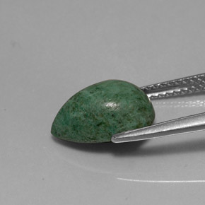 Maw-sit-sit vert naturelle en forme de poire, 3,13 ct, opaque