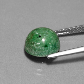 Maw-sit-sit vert naturelle coupe roude, 5,88 ct, opaque