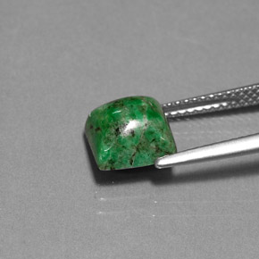 Maw-sit-sit vert naturelle carré, 3,10 ct, opaque