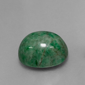 Maw-sit-sit vert naturelle coupe ovale, 6,54 ct, opaque