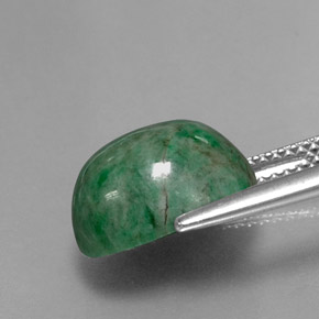 Maw-sit-sit vert naturelle coupe ovale, 6,54 ct, opaque