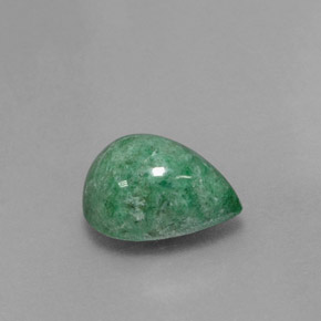 Maw-sit-sit vert naturelle en forme de poire, 3,27 ct, opaque