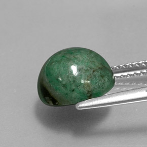 Maw-sit-sit vert naturelle coupe roude, 5,08 ct, opaque
