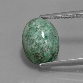 Maw-sit-sit vert naturelle coupe ovale, 4,23 ct, opaque