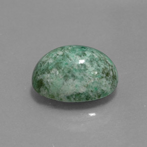 Maw-sit-sit vert naturelle coupe ovale, 4,23 ct, opaque