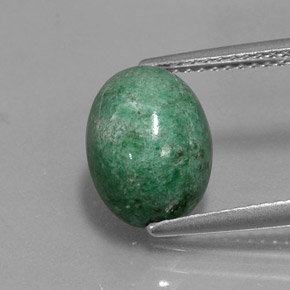 Maw-sit-sit vert naturelle coupe ovale, 4,13 ct, opaque