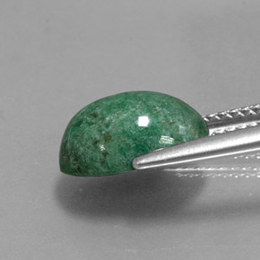 Maw-sit-sit vert naturelle coupe ovale, 4,13 ct, opaque