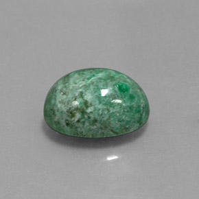 Maw-sit-sit vert naturelle coupe ovale, 3,14 ct, opaque