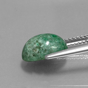Maw-sit-sit vert naturelle coupe ovale, 3,14 ct, opaque