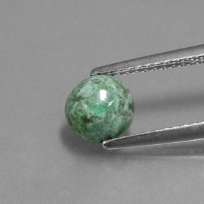 Maw-sit-sit vert naturelle coupe roude, 1,22 ct, opaque
