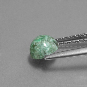 Maw-sit-sit vert naturelle coupe roude, 1,22 ct, opaque
