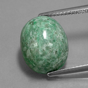 Maw-Sit-Sit Vert naturelle Coupe ovale, 8.84 ct, Opaque