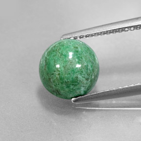 Maw-sit-sit vert naturelle coupe roude, 3,18 ct, opaque