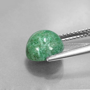 Maw-sit-sit vert naturelle coupe roude, 3,18 ct, opaque