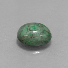 Maw-sit-sit vert naturelle coupe ovale, 2,36 ct, opaque