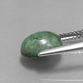 Maw-sit-sit vert naturelle coupe ovale, 2,36 ct, opaque